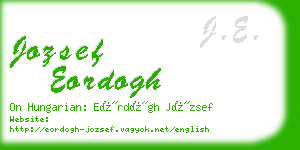 jozsef eordogh business card